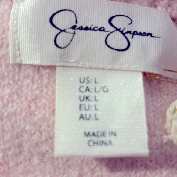NWT Jessica Simpson Pink Swan Sweater - L - Picture 8 of 8